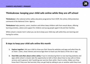 Think U Know Primary Parents Helpsheet